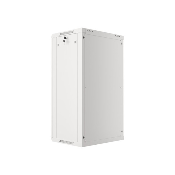 Lanberg WF01-6422-10S 19" 22U SZÉL:600mm MÉLY:450mm MAG:1085mm lapraszerelt üvegajtós szürke fali rack szekrény