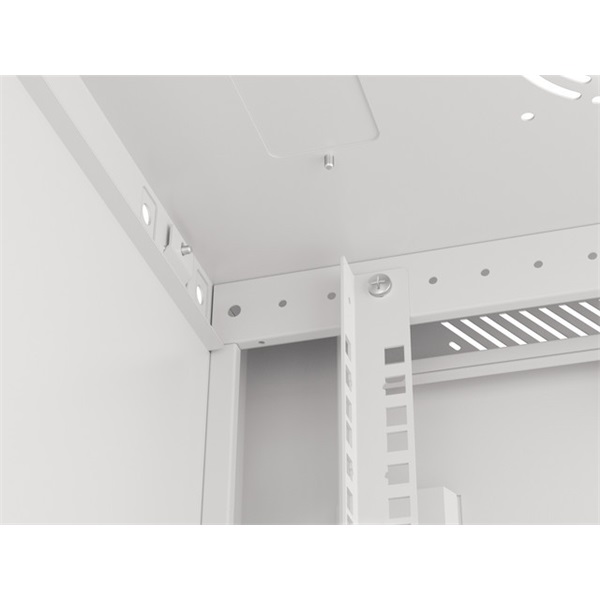 Lanberg WF01-6422-10S 19" 22U SZÉL:600mm MÉLY:450mm MAG:1085mm lapraszerelt üvegajtós szürke fali rack szekrény