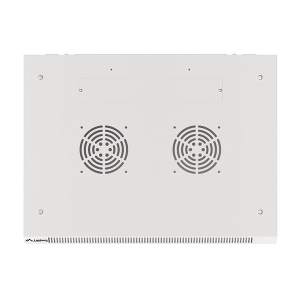 Lanberg WF01-6422-10S 19" 22U SZÉL:600mm MÉLY:450mm MAG:1085mm lapraszerelt üvegajtós szürke fali rack szekrény