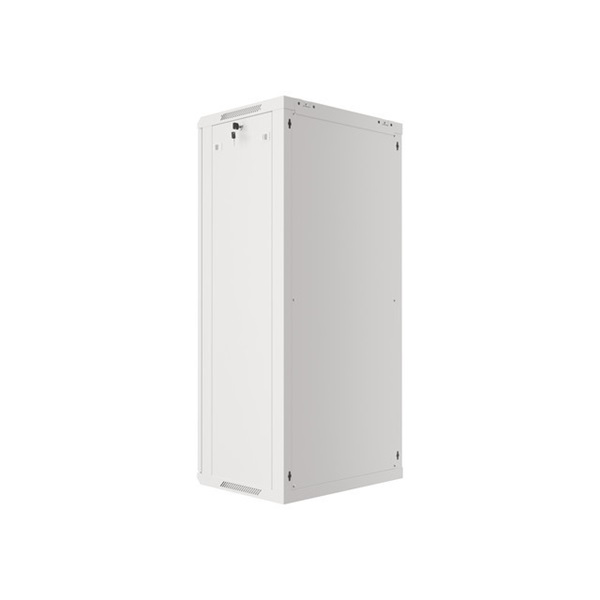 Lanberg WF01-6427-10S 19" 27U SZÉL:600mm MÉLY:450mm MAG:1307mm lapraszerelt üvegajtós szürke fali rack szekrény