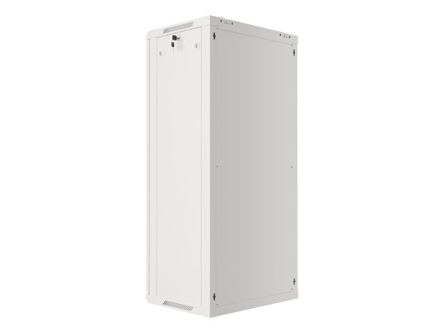 Lanberg WF01-6427-10S 19" 27U SZÉL:600mm MÉLY:450mm MAG:1307mm lapraszerelt üvegajtós szürke fali rack szekrény