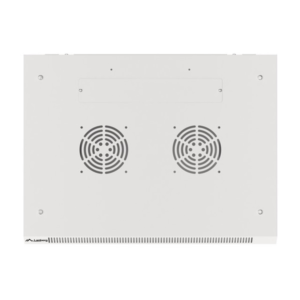 Lanberg WF01-6427-10S 19" 27U SZÉL:600mm MÉLY:450mm MAG:1307mm lapraszerelt üvegajtós szürke fali rack szekrény