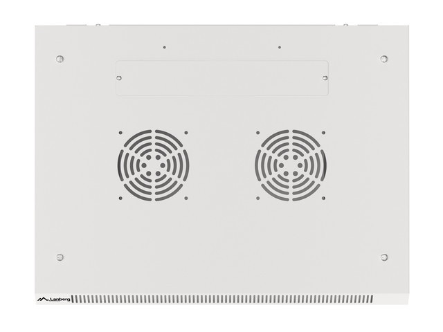 Lanberg WF01-6427-10S 19" 27U SZÉL:600mm MÉLY:450mm MAG:1307mm lapraszerelt üvegajtós szürke fali rack szekrény