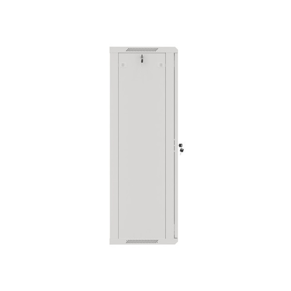Lanberg WF01-6427-10S 19" 27U SZÉL:600mm MÉLY:450mm MAG:1307mm lapraszerelt üvegajtós szürke fali rack szekrény