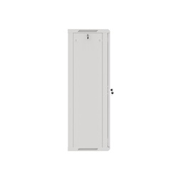 Lanberg WF01-6427-10S 19" 27U SZÉL:600mm MÉLY:450mm MAG:1307mm lapraszerelt üvegajtós szürke fali rack szekrény