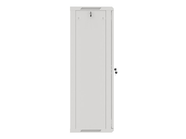 Lanberg WF01-6427-10S 19" 27U SZÉL:600mm MÉLY:450mm MAG:1307mm lapraszerelt üvegajtós szürke fali rack szekrény