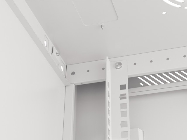 Lanberg WF01-6427-10S 19" 27U SZÉL:600mm MÉLY:450mm MAG:1307mm lapraszerelt üvegajtós szürke fali rack szekrény