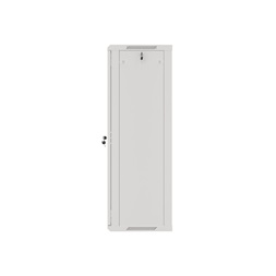Lanberg WF01-6427-10S 19" 27U SZÉL:600mm MÉLY:450mm MAG:1307mm lapraszerelt üvegajtós szürke fali rack szekrény