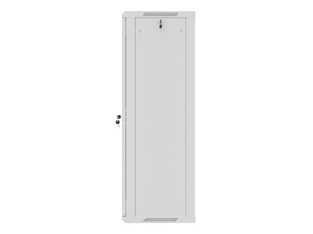 Lanberg WF01-6427-10S 19" 27U SZÉL:600mm MÉLY:450mm MAG:1307mm lapraszerelt üvegajtós szürke fali rack szekrény