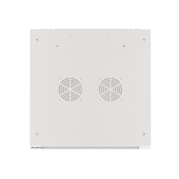 Lanberg WF01-6604-10S 19" 4U SZÉL:600mm MÉLY:600mm MAG:290mm lapraszerelt üvegajtós szürke fali rack szekrény
