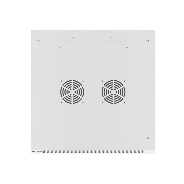 Lanberg WF01-6606-10S 19" 6U SZÉL:600mm MÉLY:600mm MAG:379mm lapraszerelt üvegajtós szürke fali rack szekrény
