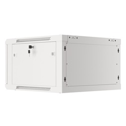 Lanberg WF01-6606-10S 19" 6U SZÉL:600mm MÉLY:600mm MAG:379mm lapraszerelt üvegajtós szürke fali rack szekrény