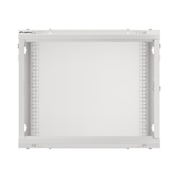 Lanberg WF01-6606-10S 19" 9U SZÉL:600mm MÉLY:450mm MAG:512mm lapraszerelt üvegajtós szürke fali rack szekrény