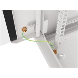 Lanberg WF01-6606-10S 19" 9U SZÉL:600mm MÉLY:450mm MAG:512mm lapraszerelt üvegajtós szürke fali rack szekrény