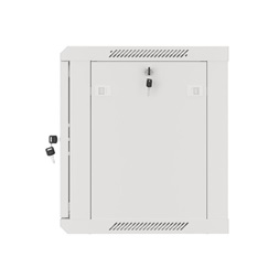 Lanberg WF01-6606-10S 19" 9U SZÉL:600mm MÉLY:450mm MAG:512mm lapraszerelt üvegajtós szürke fali rack szekrény