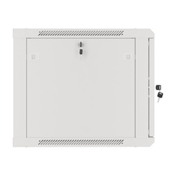Lanberg WF01-6609-10S 19" 9U SZÉL:600mm MÉLY:600mm MAG:512mm lapraszerelt üvegajtós szürke fali rack szekrény