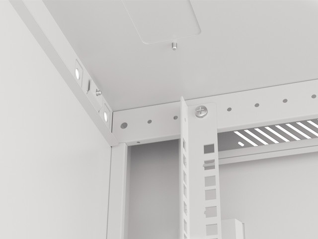 Lanberg WF01-6609-10S 19" 9U SZÉL:600mm MÉLY:600mm MAG:512mm lapraszerelt üvegajtós szürke fali rack szekrény