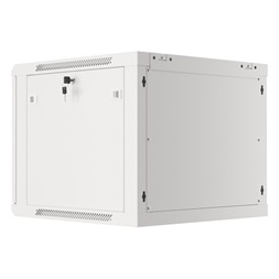 Lanberg WF01-6609-10S 19" 9U SZÉL:600mm MÉLY:600mm MAG:512mm lapraszerelt üvegajtós szürke fali rack szekrény