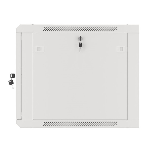 Lanberg WF01-6609-10S 19" 9U SZÉL:600mm MÉLY:600mm MAG:512mm lapraszerelt üvegajtós szürke fali rack szekrény