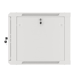 Lanberg WF01-6609-10S 19" 9U SZÉL:600mm MÉLY:600mm MAG:512mm lapraszerelt üvegajtós szürke fali rack szekrény
