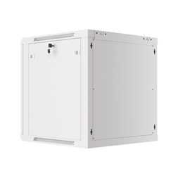 Lanberg WF01-6612-10S 19" 12U SZÉL:600mm MÉLY:600mm MAG:645mm lapraszerelt üvegajtós szürke fali rack szekrény