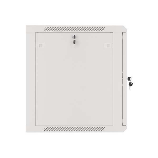 Lanberg WF01-6612-10S 19" 12U SZÉL:600mm MÉLY:600mm MAG:645mm lapraszerelt üvegajtós szürke fali rack szekrény