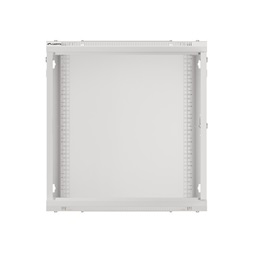 Lanberg WF01-6612-10S 19" 12U SZÉL:600mm MÉLY:600mm MAG:645mm lapraszerelt üvegajtós szürke fali rack szekrény