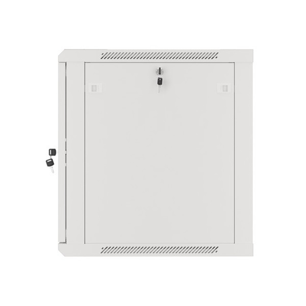 Lanberg WF01-6612-10S 19" 12U SZÉL:600mm MÉLY:600mm MAG:645mm lapraszerelt üvegajtós szürke fali rack szekrény
