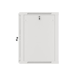 Lanberg WF01-6615-10S 19" 15U SZÉL:600mm MÉLY:600mm MAG:774mm lapraszerelt üvegajtós szürke fali rack szekrény