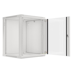 Lanberg WF01-6615-10S 19" 15U SZÉL:600mm MÉLY:600mm MAG:774mm lapraszerelt üvegajtós szürke fali rack szekrény