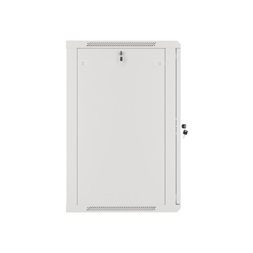 Lanberg WF01-6618-10S 19" 18U SZÉL:600mm MÉLY:600mm MAG:907mm lapraszerelt üvegajtós szürke fali rack szekrény