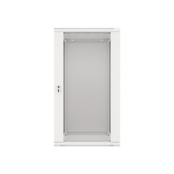 Lanberg WF01-6622-10S 19" 22U SZÉL:600mm MÉLY:600mm MAG:1085mm lapraszerelt üvegajtós szürke fali rack szekrény