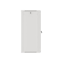 Lanberg WF01-6627-10S 19" 27U SZÉL:600mm MÉLY:600mm MAG:1307mm lapraszerelt üvegajtós szürke fali rack szekrény