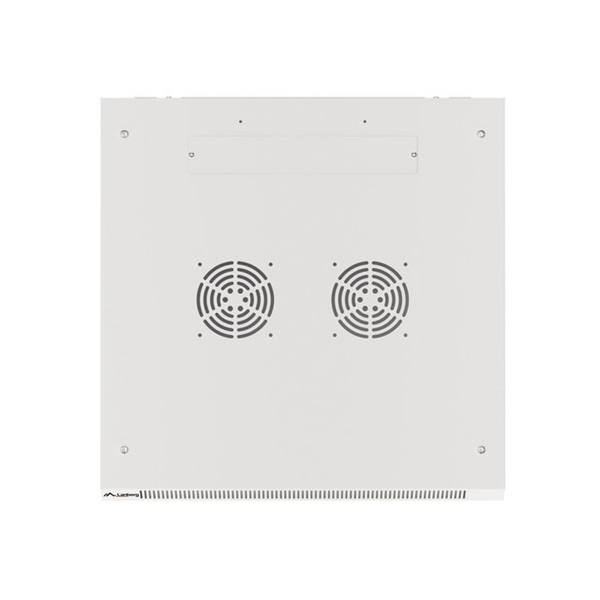 Lanberg WF01-6627-10S 19" 27U SZÉL:600mm MÉLY:600mm MAG:1307mm lapraszerelt üvegajtós szürke fali rack szekrény