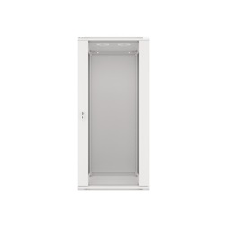 Lanberg WF01-6627-10S 19" 27U SZÉL:600mm MÉLY:600mm MAG:1307mm lapraszerelt üvegajtós szürke fali rack szekrény