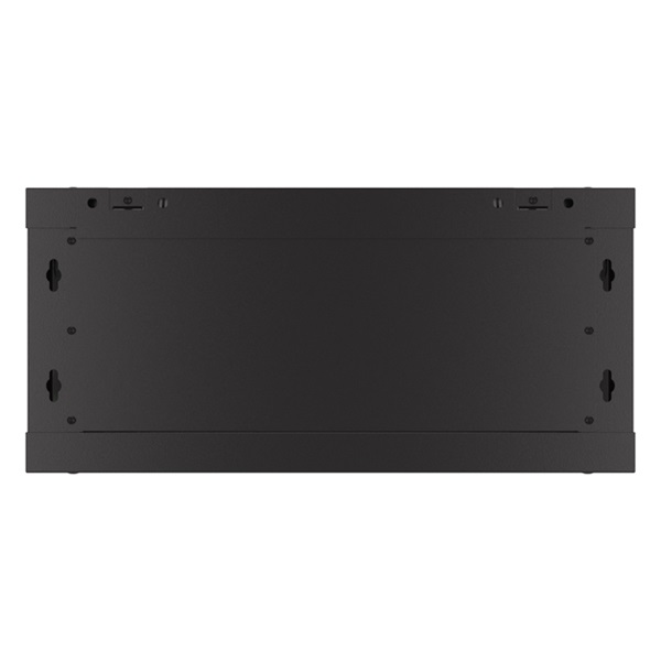 Lanberg WF01-6404-23B 19" 4U SZÉL:600mm MÉLY:450mm MAG:512mm lapraszerelt perforált ajtós fekete fali rack szekrény