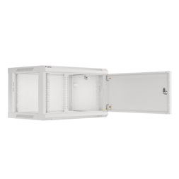 Lanberg WF01-6406-00S 19" 6U SZÉL:600mm MÉLY:450mm MAG:600mm lapraszerelt fémajtós szürke fali rack szekrény