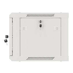 Lanberg WF01-6406-00S 19" 6U SZÉL:600mm MÉLY:450mm MAG:600mm lapraszerelt fémajtós szürke fali rack szekrény