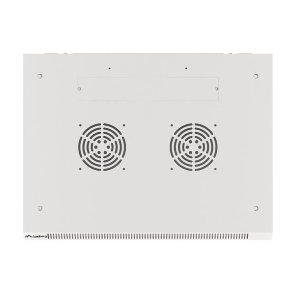 Lanberg WF01-6406-00S 19" 6U SZÉL:600mm MÉLY:450mm MAG:600mm lapraszerelt fémajtós szürke fali rack szekrény