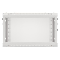 Lanberg WF01-6406-00S 19" 6U SZÉL:600mm MÉLY:450mm MAG:600mm lapraszerelt fémajtós szürke fali rack szekrény
