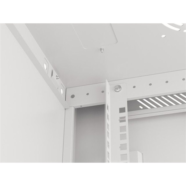 Lanberg WF01-6406-00S 19" 6U SZÉL:600mm MÉLY:450mm MAG:600mm lapraszerelt fémajtós szürke fali rack szekrény