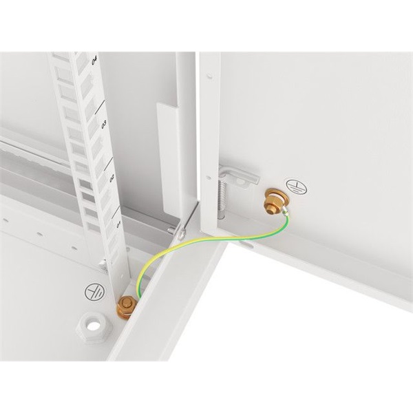 Lanberg WF01-6406-00S 19" 6U SZÉL:600mm MÉLY:450mm MAG:600mm lapraszerelt fémajtós szürke fali rack szekrény