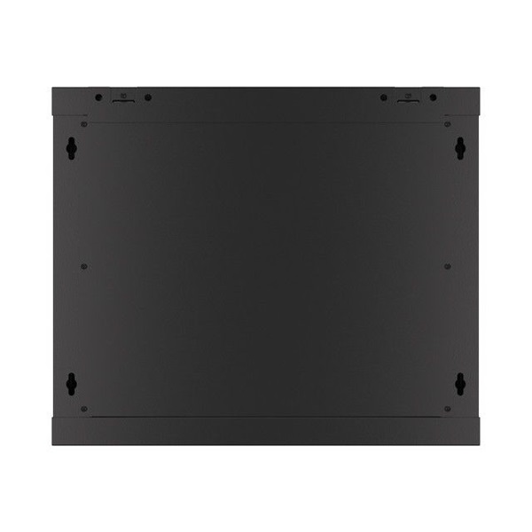 Lanberg WF01-6409-00B 19" 9U SZÉL:600mm MÉLY:450mm MAG:512mm lapraszerelt fémajtós fekete fali rack szekrény