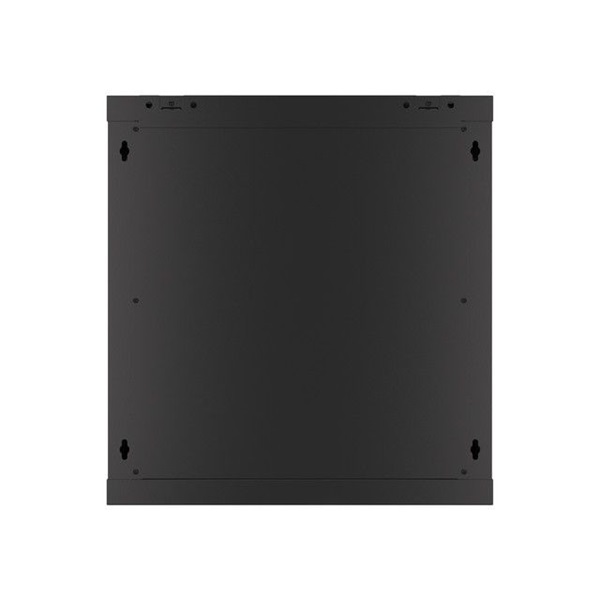 Lanberg WF01-6412-00B 19" 12U SZÉL:600mm MÉLY:450mm MAG:645mm lapraszerelt fémajtós fekete fali rack szekrény