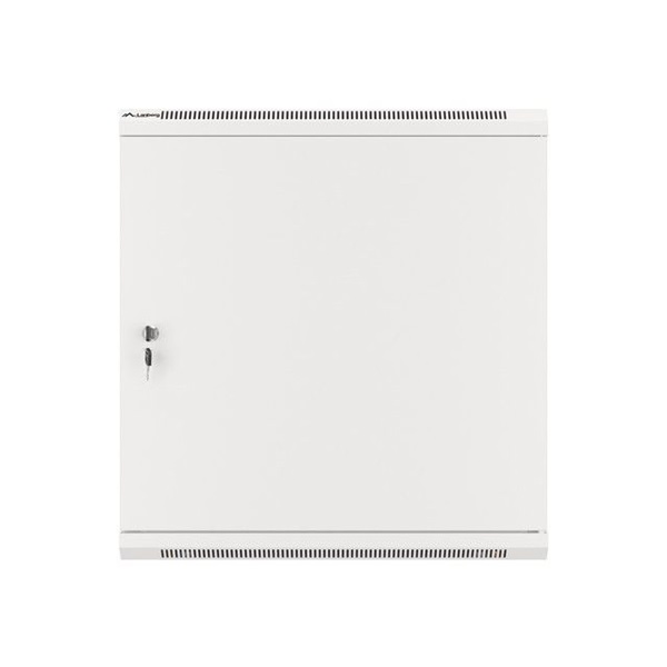 Lanberg WF01-6412-00S 19" 12U SZÉL:600mm MÉLY:450mm MAG:645mm lapraszerelt fémajtós szürke fali rack szekrény
