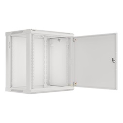 Lanberg WF01-6412-00S 19" 12U SZÉL:600mm MÉLY:450mm MAG:645mm lapraszerelt fémajtós szürke fali rack szekrény