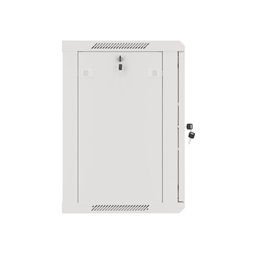 Lanberg WF01-6412-00S 19" 12U SZÉL:600mm MÉLY:450mm MAG:645mm lapraszerelt fémajtós szürke fali rack szekrény