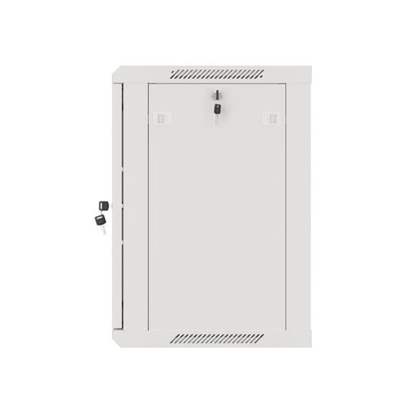 Lanberg WF01-6412-00S 19" 12U SZÉL:600mm MÉLY:450mm MAG:645mm lapraszerelt fémajtós szürke fali rack szekrény