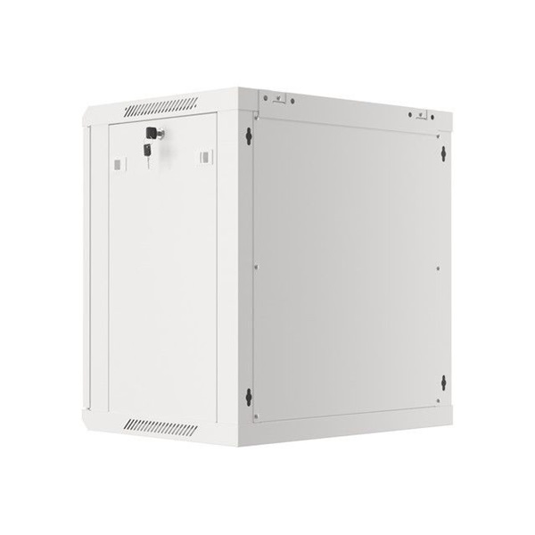 Lanberg WF01-6412-00S 19" 12U SZÉL:600mm MÉLY:450mm MAG:645mm lapraszerelt fémajtós szürke fali rack szekrény