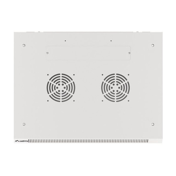 Lanberg WF01-6412-00S 19" 12U SZÉL:600mm MÉLY:450mm MAG:645mm lapraszerelt fémajtós szürke fali rack szekrény